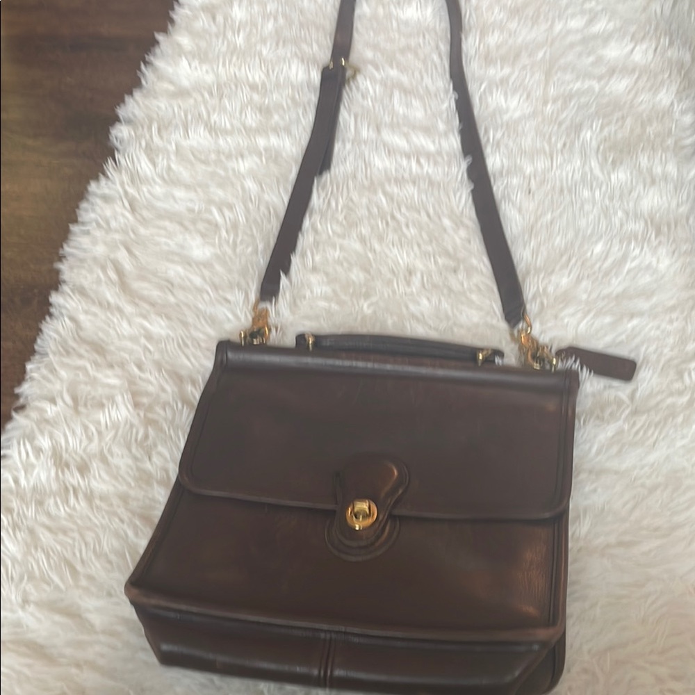 Coach vintage brown leather crossover